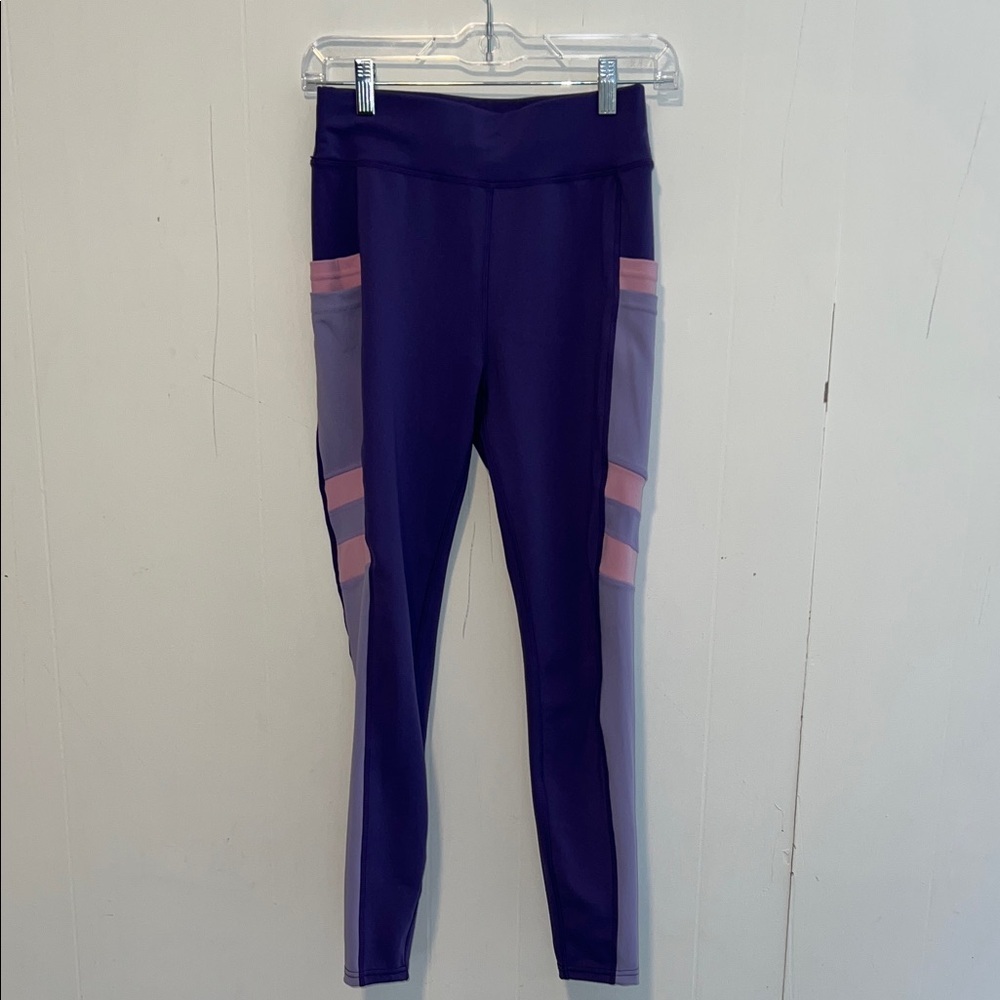 POP Fit Womens Vibrant Purple Activewear Leggins Athletic Workout I33